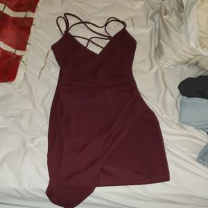 Cute Wine Red Hoco Dress